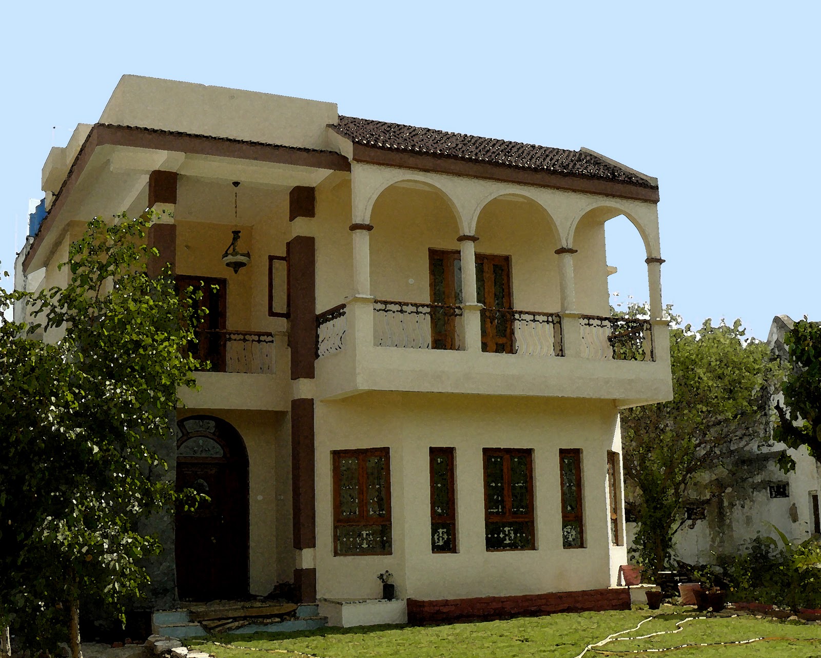 Indian Home Front Elevation Painting Colours | Joy Studio Design