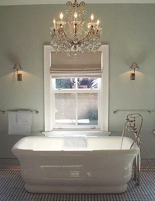 Remodelaholic | Electricity and Bathroom Chandeliers