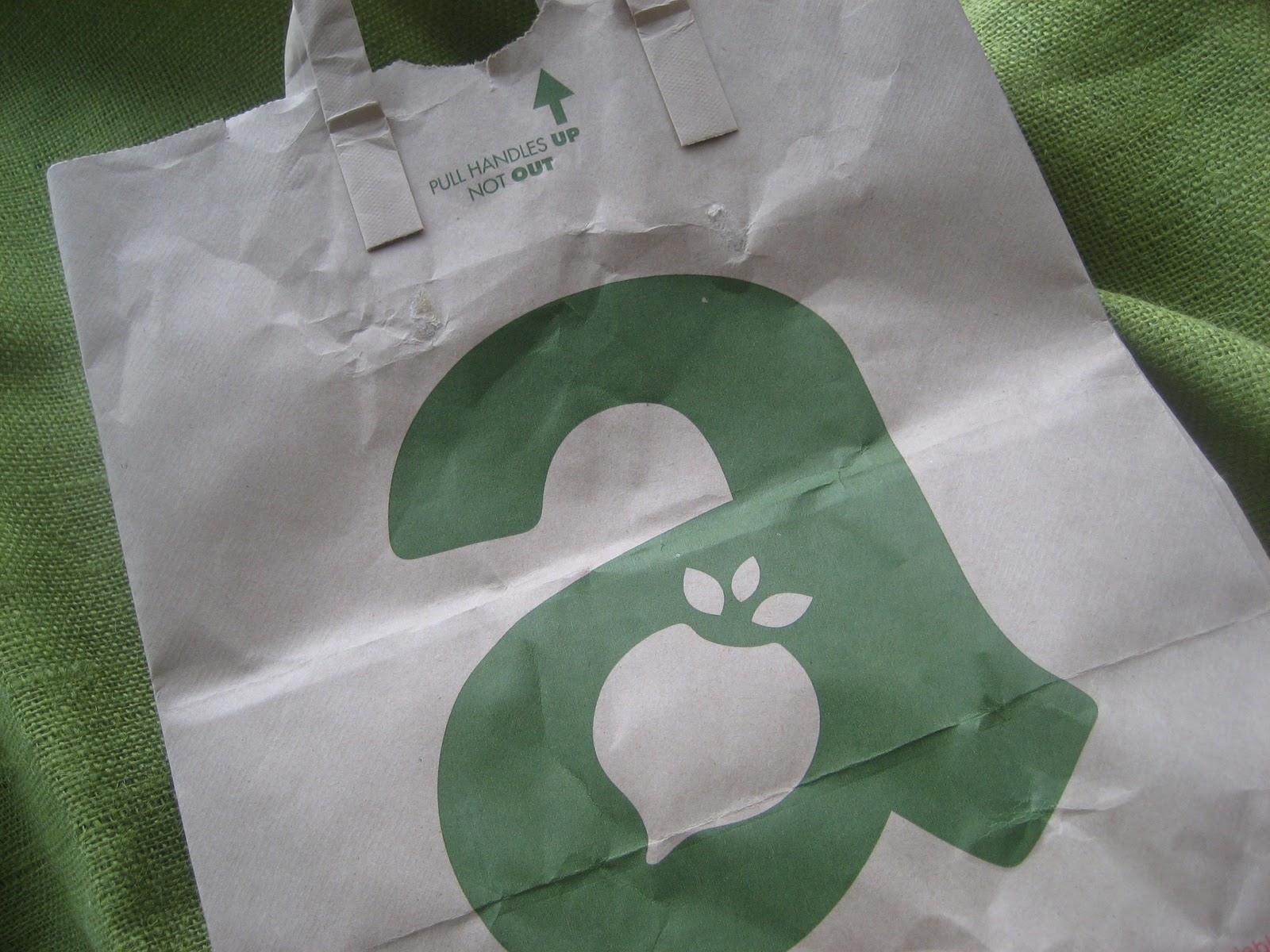 Well, it needed a gift bag. Something humble and recycled. So I grabbed