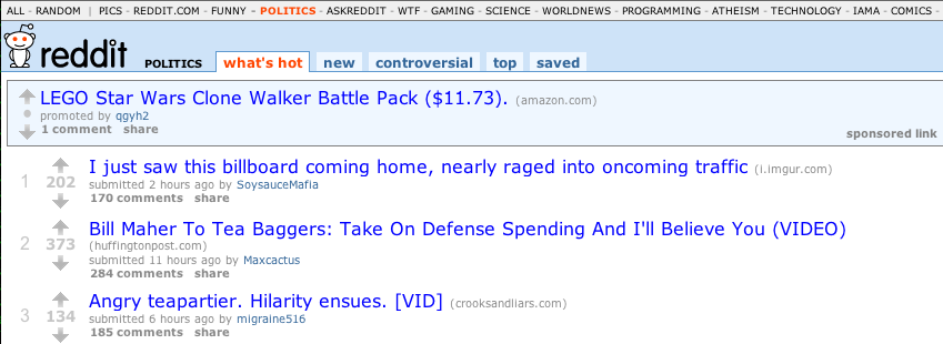 for the targeted reddit as