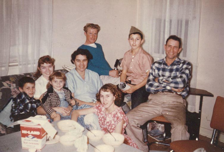 The family about 1958 with Allen Murphy