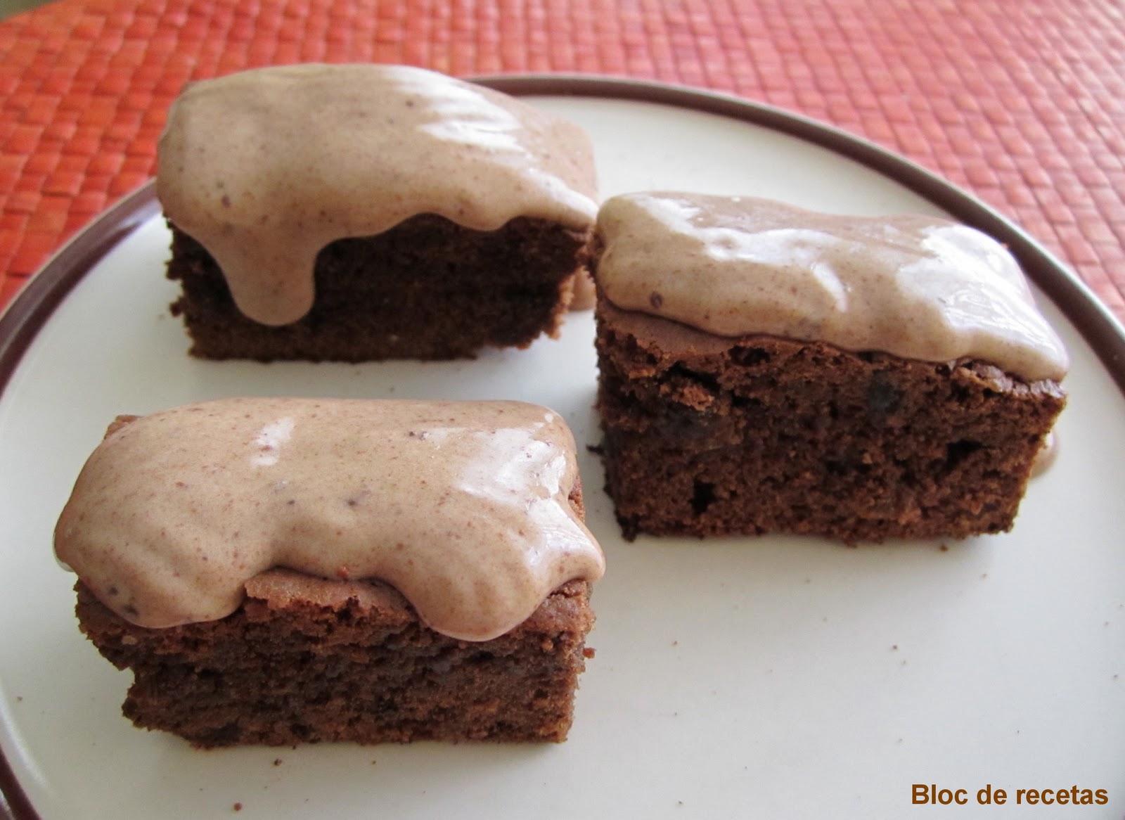 Bloc de recetas Brownies de pasas al brandy