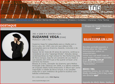 Suzanne Vega no Teatro Municipal da Guarda