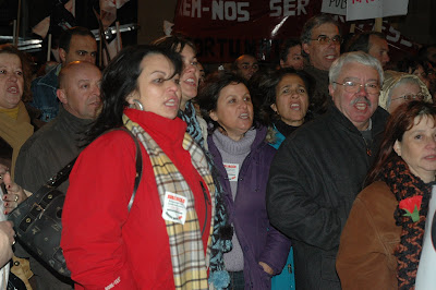Manifestação de professores em Viseu