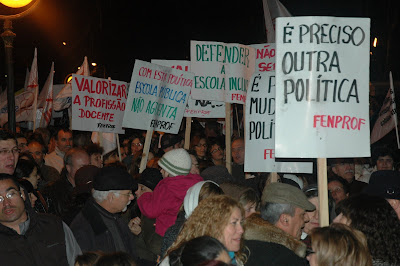 Manifestação de professores em Viseu