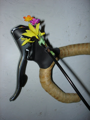bike corsage mother's day close up