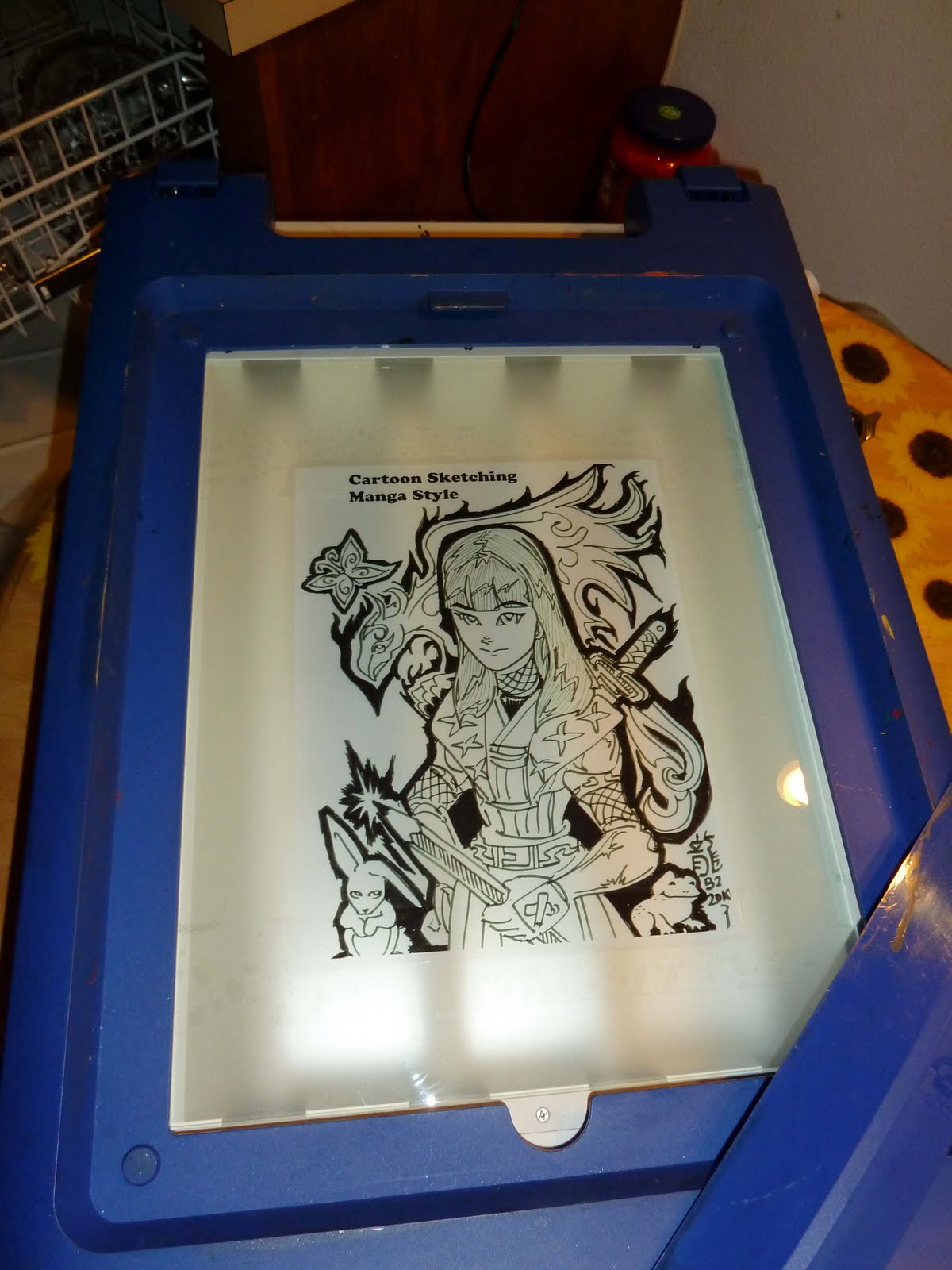 Kid Sketches Trying Out the Yudu ScreenPrinting System