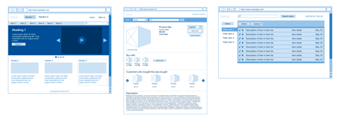 Blog wireframe template