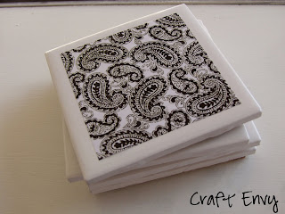 coasters diy ceramic simple craft envy cheap tile tie coaster headband cardboard letters decorative mod need tiles february felt