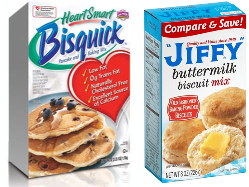 HeartSmart Bisquick versus Jiffy Buttermilk Biscuit Mix