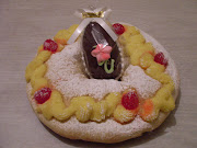 Rosca de Pascuas mediana (1/2 kg) con un huevo de chocolate (60 grs, . sdc 