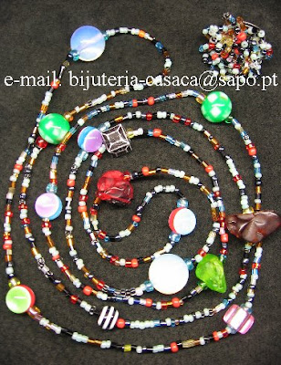 Conjunto: Colar e anel de missangas