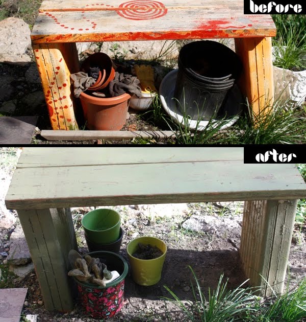 The Unusual Urban Garden: diy garden bench