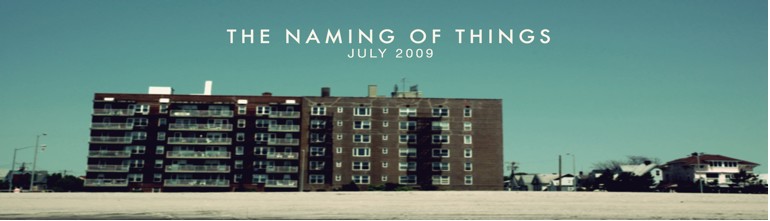 the naming of things
