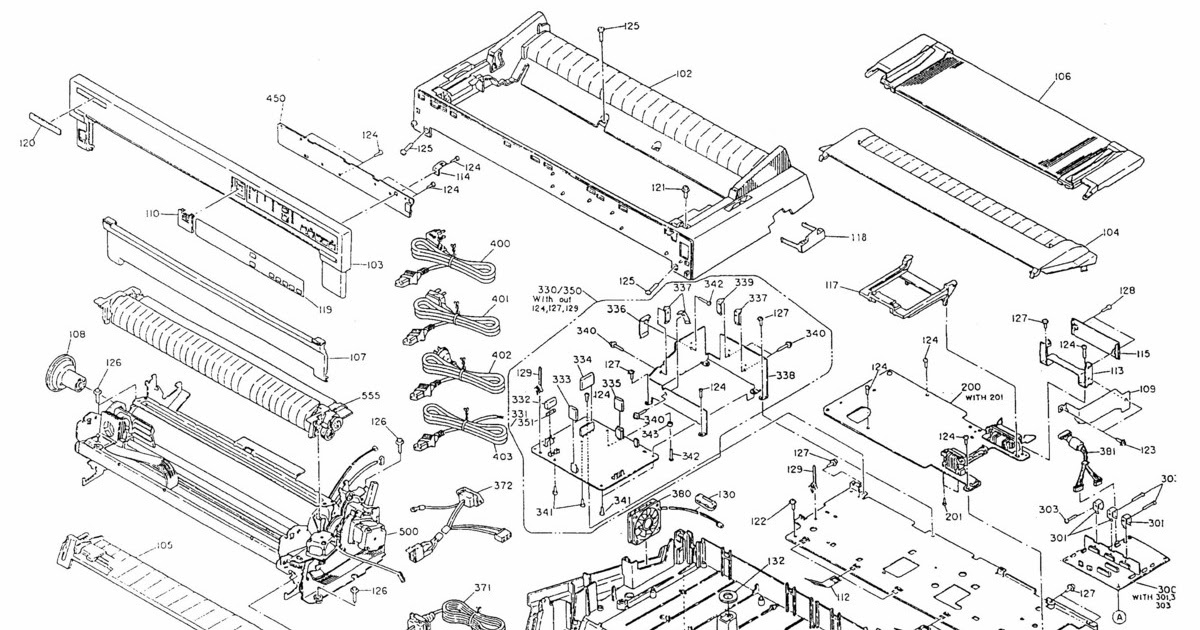 Exploded Diagram For Epson LQ 1170 Printer | Printer Review