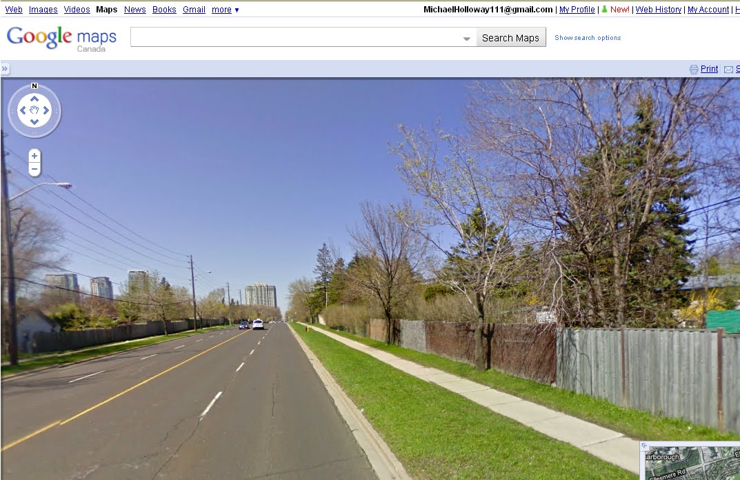 McCowan Road south of Ellsmere Road at Brimorton Drive - looking South