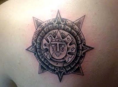 Aztec Tattoos on Tattoos World  Aztec Sun Tattoo