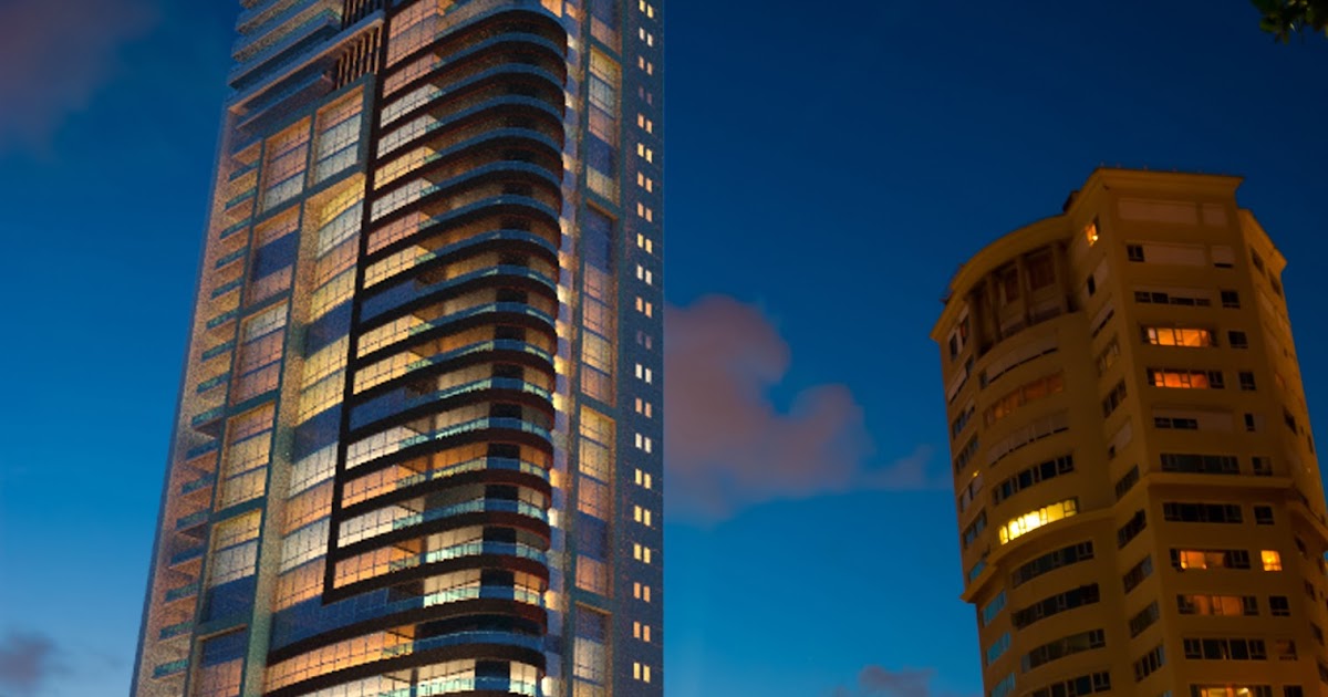 Pons Arquitectos Torre Anacaona 27 vista nocturna desde el lago