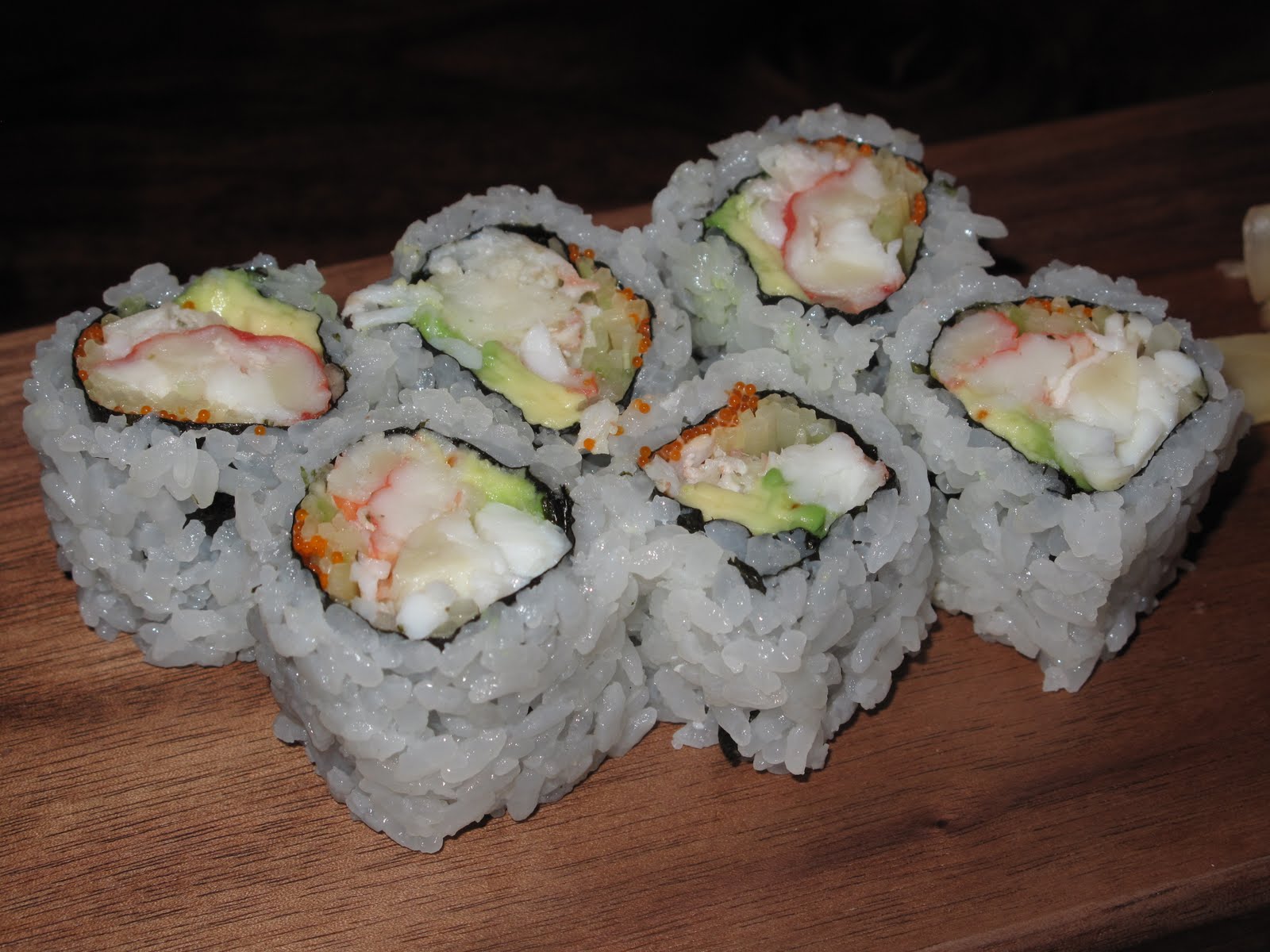 THE SUSHI DIVA Hamachi Shiitake Box Sushi, King Crab California Roll, Spicy Lobster Roll