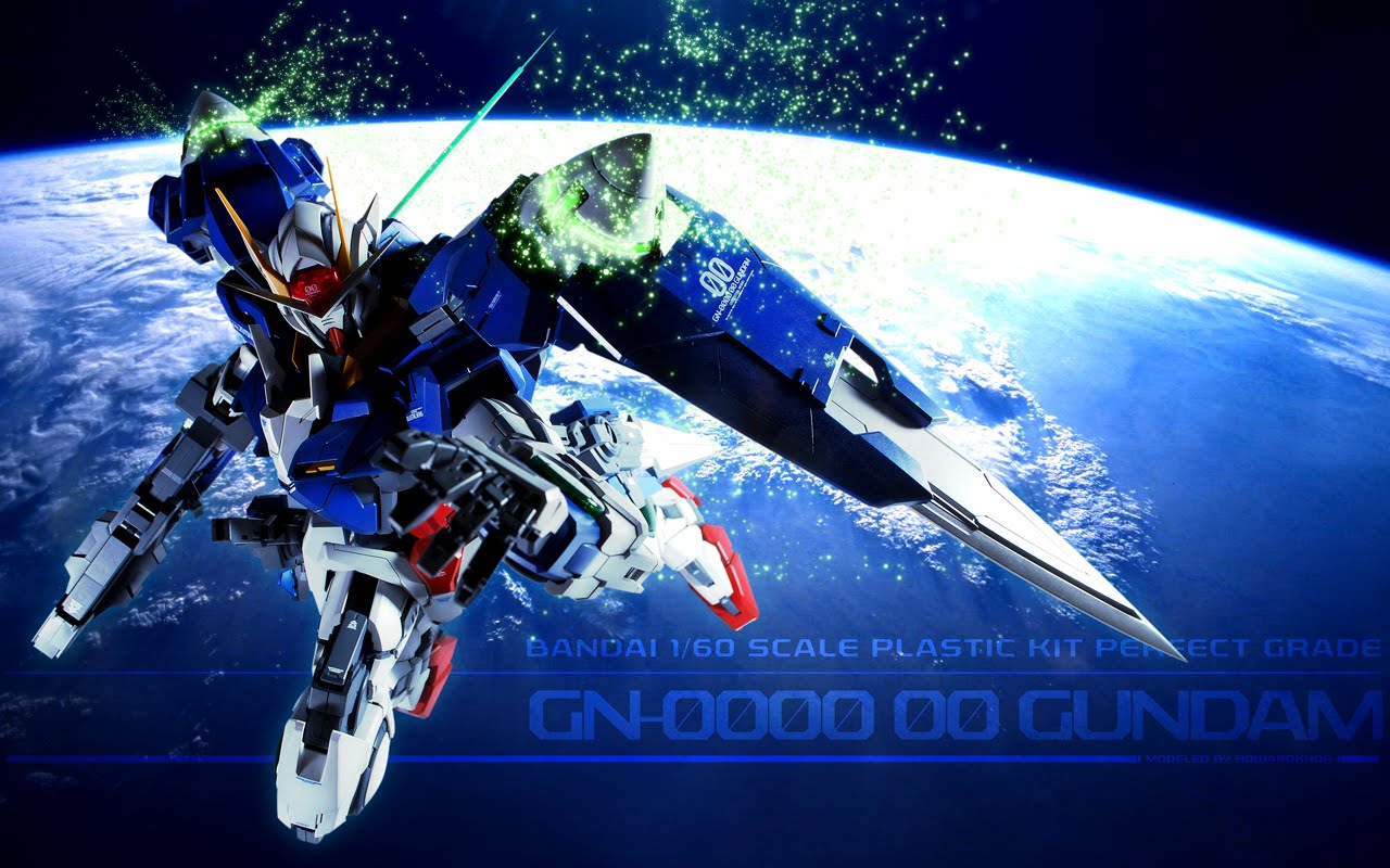 Gundam 00 Anime Dual Sword HD Wallpaper Desktop PC Background