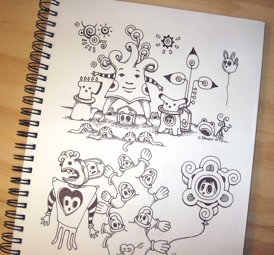 Drawings On Notebook