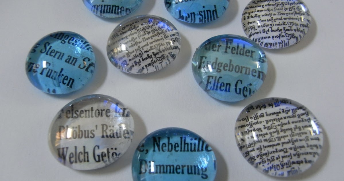 saraccino Little "written" glas stones...