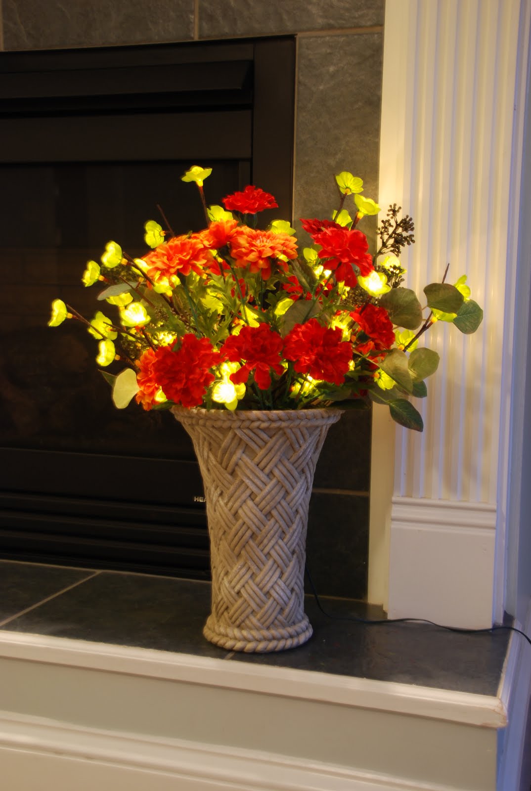 shelley b decor and more Lighted Flower Arrangement