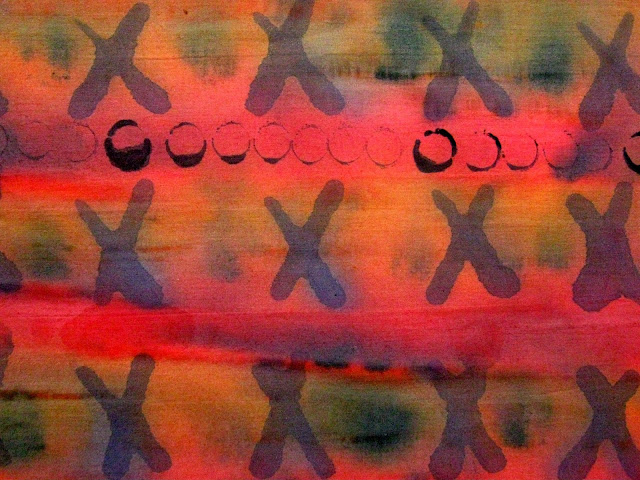 stamped fabric dyed fabric