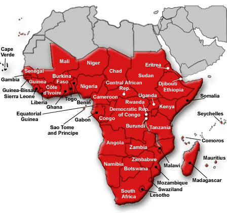 map of uganda showing regions. Sudan and Uganda have