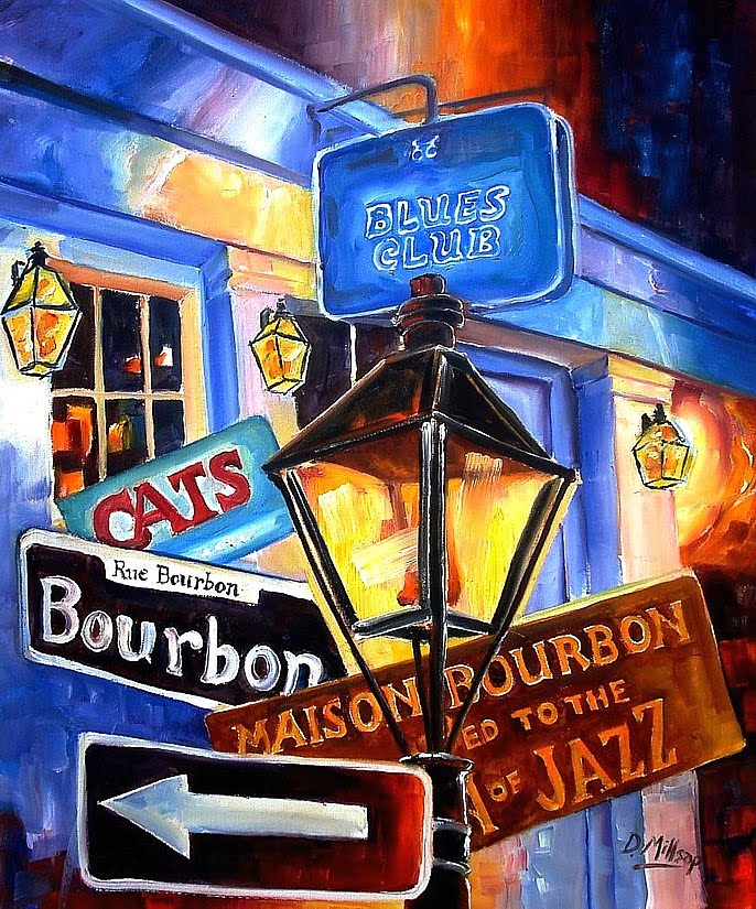 bourbon street sign. Signs of Bourbon Street