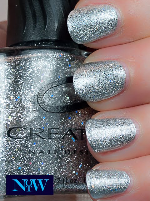 cnd nail polish, disco ball, nail of the week