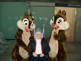 Chip and Dale at the luggage drop