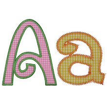 applique curly alphabet