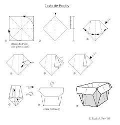 Cesto ecológico em origami