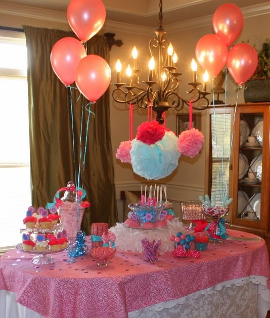shelly's summary: Pink and Turquoise Candy Table
