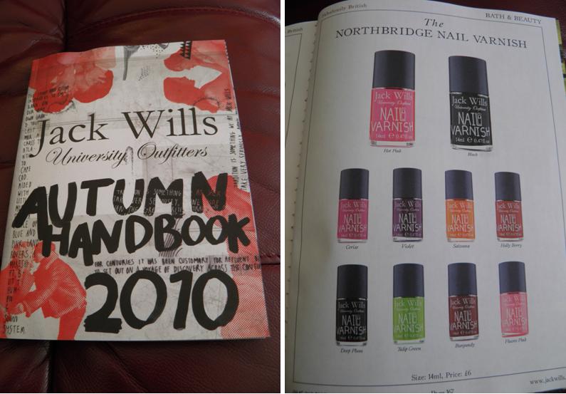 But when walking pass the till I notice Jack Wills's Nail Varnish!