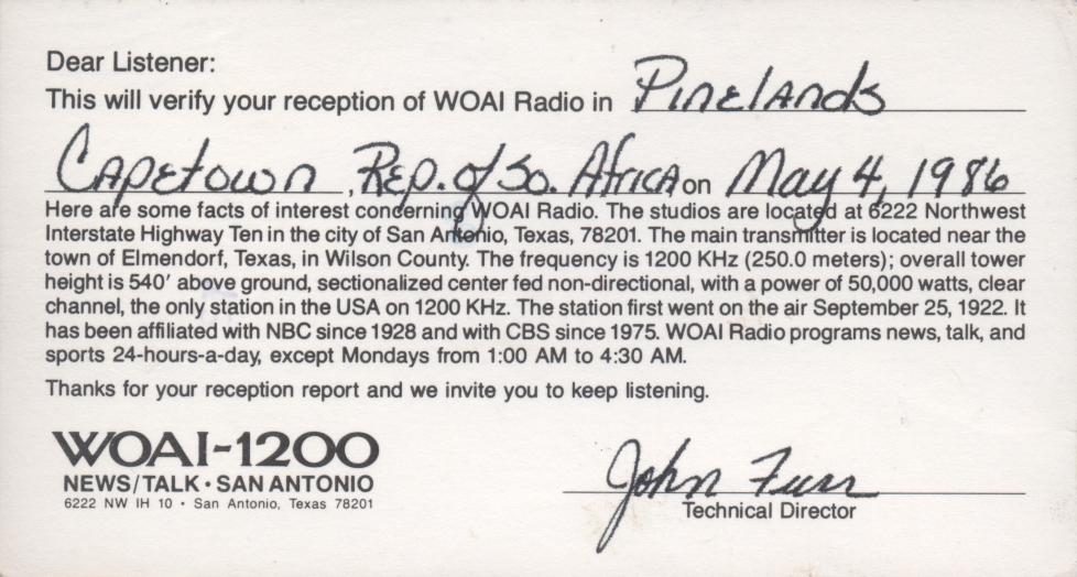 WOAI San Antonio TX 1200 kHz