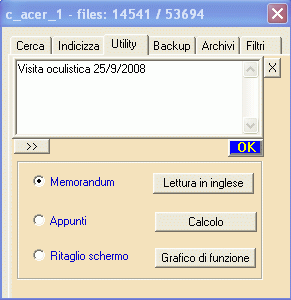 Pagina "Utility"