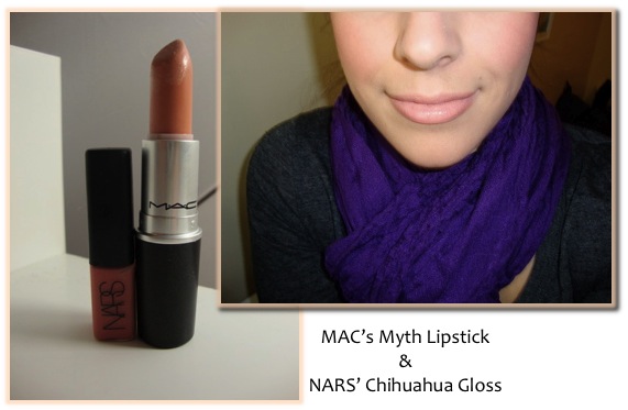 I love MAC's Myth Lipstick, but I don't love quite how nude it is...