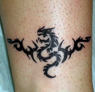 Tribal Tattoo Style on Ankle