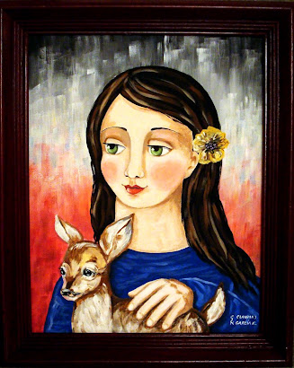 Girl with a Fawn
