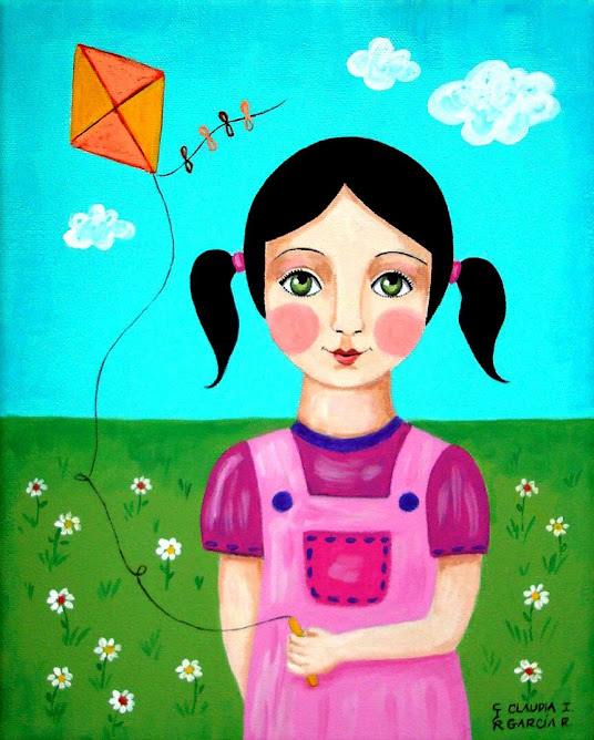 Girl with her Kite
