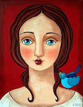 Woman with Blue Bird