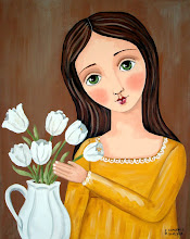 Girl with White Tulips