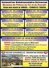 Calendrier Hebdomadaire Universel