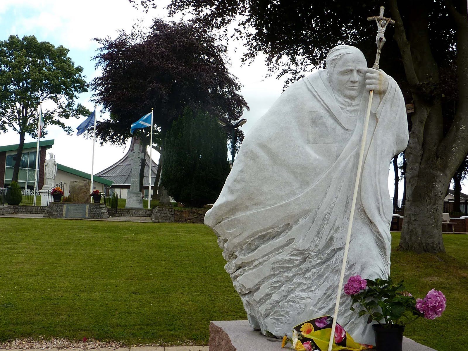 Alex and Bob`s Blue Sky Scotland White Meldon and Carfin Grotto.