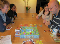 Players nearing the end of a game of Dixit