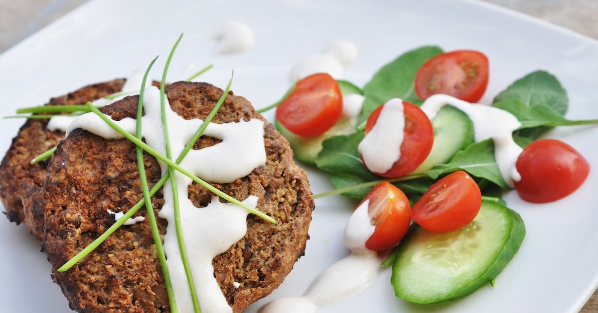 Anja's Food 4 Thought Grilled Lentil Walnut Burgers