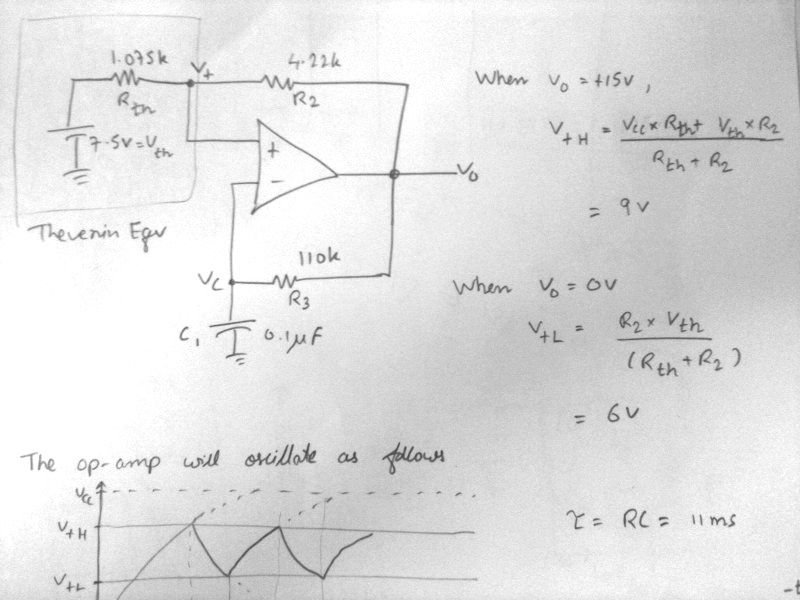 CoolEmerald Astable Multivibrator using Opamp
