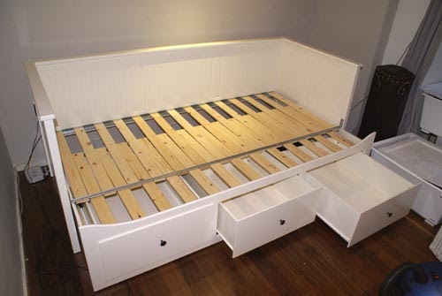 Hemnes Daybed Frame With 3 Drawers Gray Ikea